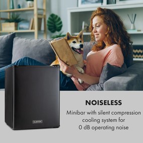 Klarstein Happy Hour 40, mini hűtőszekrény, 40 liter, 5 -15°C, csendes, 23dB, LED világítás, fekete