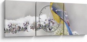 Kép - Cinege (órával) (90x30 cm)