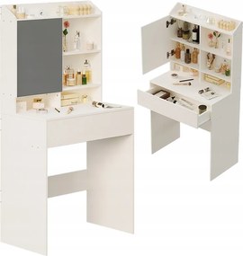 Modern Kozmetikai Fésülködőasztal Nyitható Tükör Loft Fiók Glamour