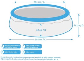 Marimex Tampa medence 3,05 x 0,76 m RATAN tartozékok nélkül