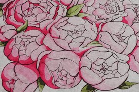 Peonia fürdőszobaszőnyeg, 60×100 cm – TR359CHL2526