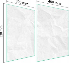 Üveg Tűzhelyvédő Főzőlap 70x52 Fehér Edzett Üveg