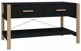 fekete szerelt fa dohányzóasztal 82 x 48 x 45 cm