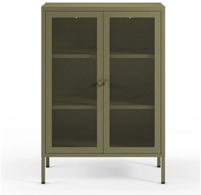 Zöld fém szekrény 70x100x40 cm Fayna – Marckeric