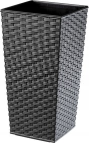 Virágtartó Kaspó Betéttel Virágtartó 19CM Grafit