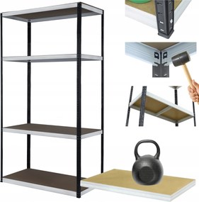 Helios fém tároló állvány 180x110x40cm 4Px175kg