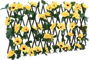 vidaXL sárga bővíthető műborostyánrács 180 x 20 cm