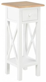 Fehér fa kisasztal 27 x 27 x 65,5 cm