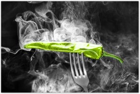 Poszterek 120x80 Zöld paprika a füstben