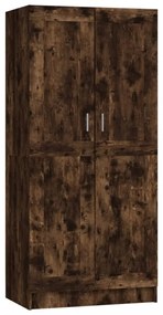 füstös tölgy színű szerelt fa ruhásszekrény 82,5x51,5x180 cm