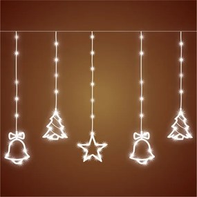 LED Karácsonyi kültéri lánc 186xLED 7m IP44 hideg fehér