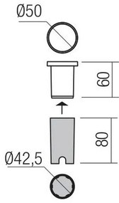Redo 90042 - LED Kültéri beépíthető lámpa INCAS LED/2,3W/230V IP65