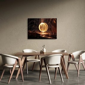 Fénygolyók képe (üvegen) (70x50 cm)