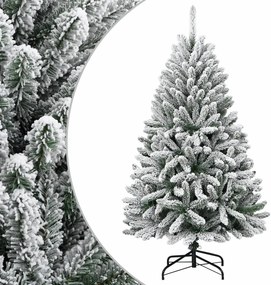 vidaXL csuklópántos műkarácsonyfa hóval 120 cm