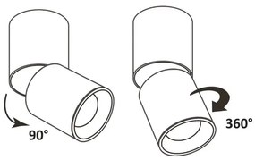 Spotlámpa NIXA 1xGU10/10W/230V szürke
