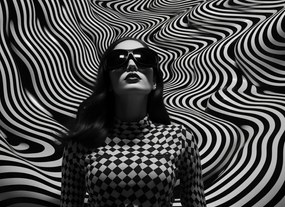 Poszter 55x40cm Kontraszt fekete szemĂŒveggel