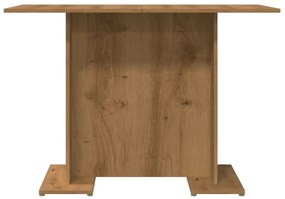 kézműves tölgy színű szerelt fa étkezőasztal 110 x 60 x 75 cm
