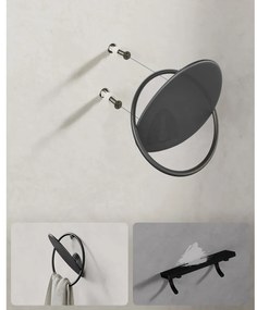 Fali fogas 4 db, falra szerelhető, fekete