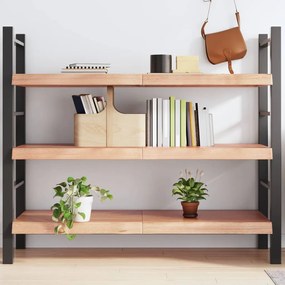 világosbarna kezelt tömör tölgyfa fali polc 140 x 50 x (2-6) cm