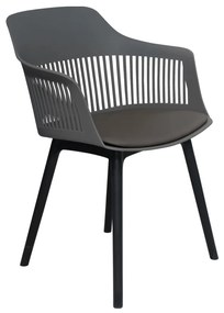 Étkezőfotel, szürkésbarna Taupe/fekete, NASRIN