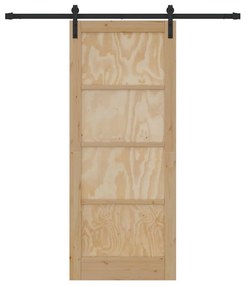Csúszó Ajtó Természetes és fekete 83 x 202 cm