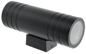 Kültéri fali lámpa 2xGU10/35W/230V IP54 kerek fekete