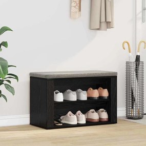 Cipőtartó polcokkal Musta tammi 75 x 35 x 45 cm Faanyag