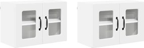 vidaXL Konyhaszekrény polcokkal 2 pcs Fehér 60 x 31 x 40 cm Faanyag