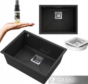Gránit függesztett mosogató Napo 55 mosogató szifon szett 3az1ben konyhába