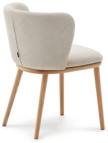 Bézs kárpitozott étkezőfotel Ciselia – Kave Home