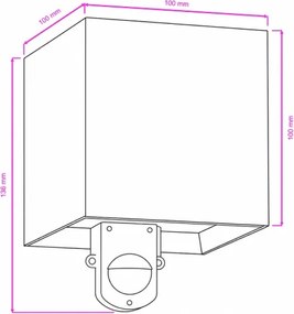 BRILAGI - LED kültéri fali lámpa érzékelővel CUBE LED/6W/230V barna IP65