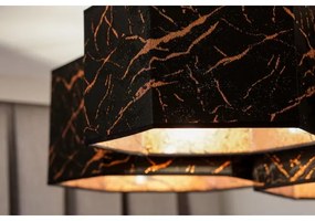 Duolla - Felületre szerelhető csillár ROLLER TRIO HEX 3xE27/15W/230V fekete/réz