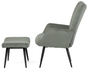 Pihenőfotel lábtartóval L7285 GRN6, zöld