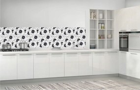 Fotótapéta Virágok fekete-fehér dísz grafika falra 250x60 +ragasztó