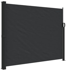 fekete behúzható oldalsó napellenző 160 x 500 cm