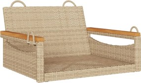 vidaXL bézs polyrattan hintapad 63 x 62 x 40 cm