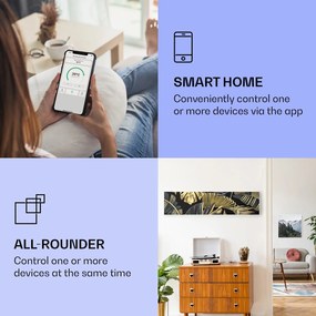 Klarstein Wonderwall Air Art Smart, infravörös hősugárzó, 120 x 30 cm, 350 W, fekete virág