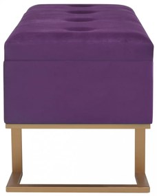 lila bársonypad tárolórekesszel 105 cm
