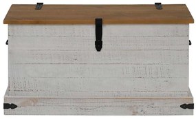 fehér tömör fenyőfa HALDEN tárolószekrény 91x48x47 cm