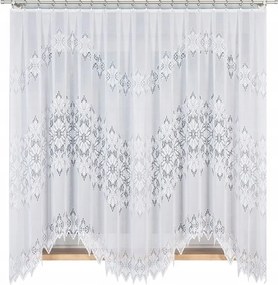 Jacquard függöny békáknak kész függöny fehér mintás 340x180 cm Emilia