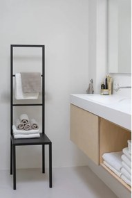 Fekete acél törölközőtartó állvány Dressbuddy – Spinder Design