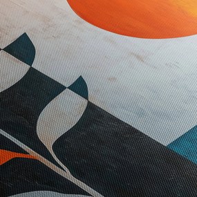 Kép - Növény és nap absztrakciója (órával) (90x30 cm)