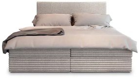 Kárpitozott boxspring ágy ISPIRA 140x200 cm krém Matrac: Bonell rugós matrac