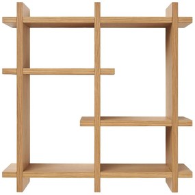 Natúr színű többszintes fali polc tölgyfa dekorral 40 cm Olsberg – House Nordic