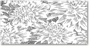 Konyhai panel Virágmintás 140x70 cm Ragasztó