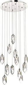 DAR LIGHTING CRY1250 CRYSTAL Kristály Függesztett Lámpa Csiszolt Króm IP20