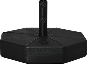 Outsunny 40 kg-ig Tölthető Napernyő Állvány, Okttogonális Napernyő Tartó, Napernyő Súly, 38/48mm Átmérőjű Állvány Napernyőhöz, Teraszra, Erkélyre, Ker