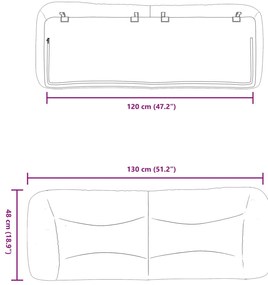 fekete műbőr fejtámla párna 120 cm