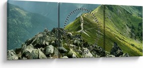 Kép - Hegyi táj (órával) (90x30 cm)