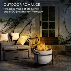 Blumfeldt Grail, tűzrakóhely grillel, MGO és acél fedél, szikrafogó